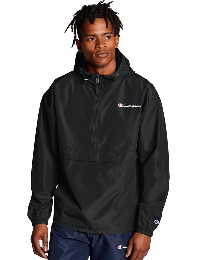 Champion Jas Heren - Zwart - Packable Script Logo ( 286304-SAF )